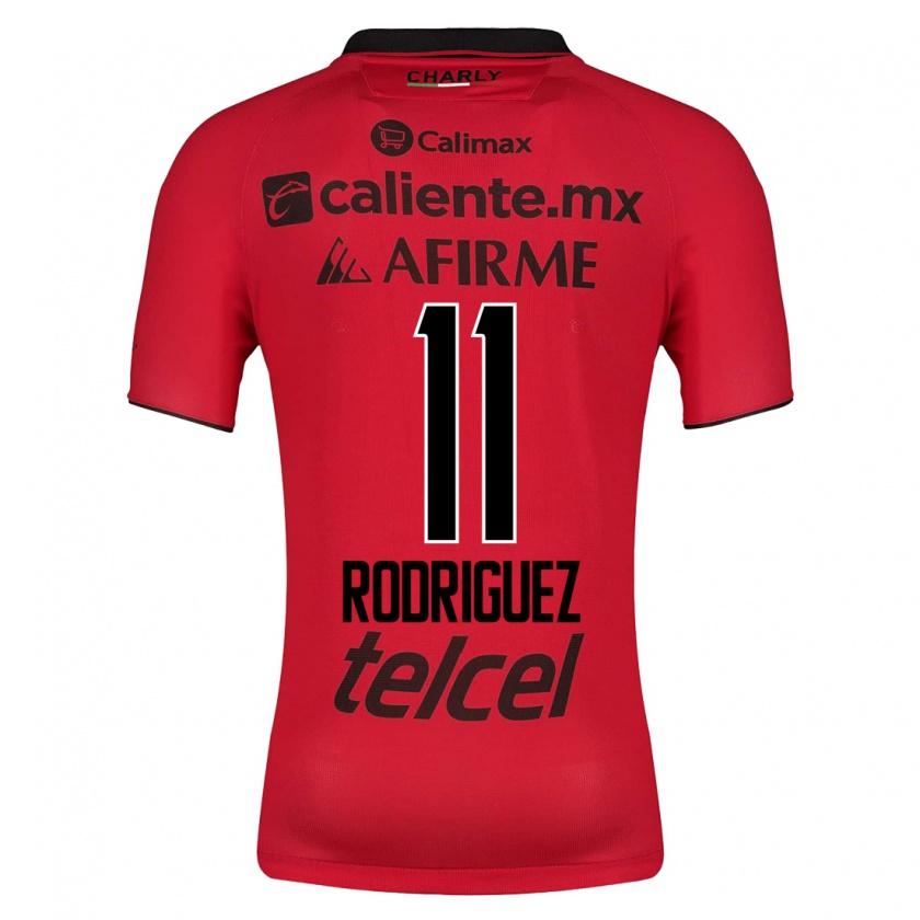 Kandiny Mujer Camiseta Lucas Rodríguez #11 Rojo 1ª Equipación 2023/24 La Camisa Chile