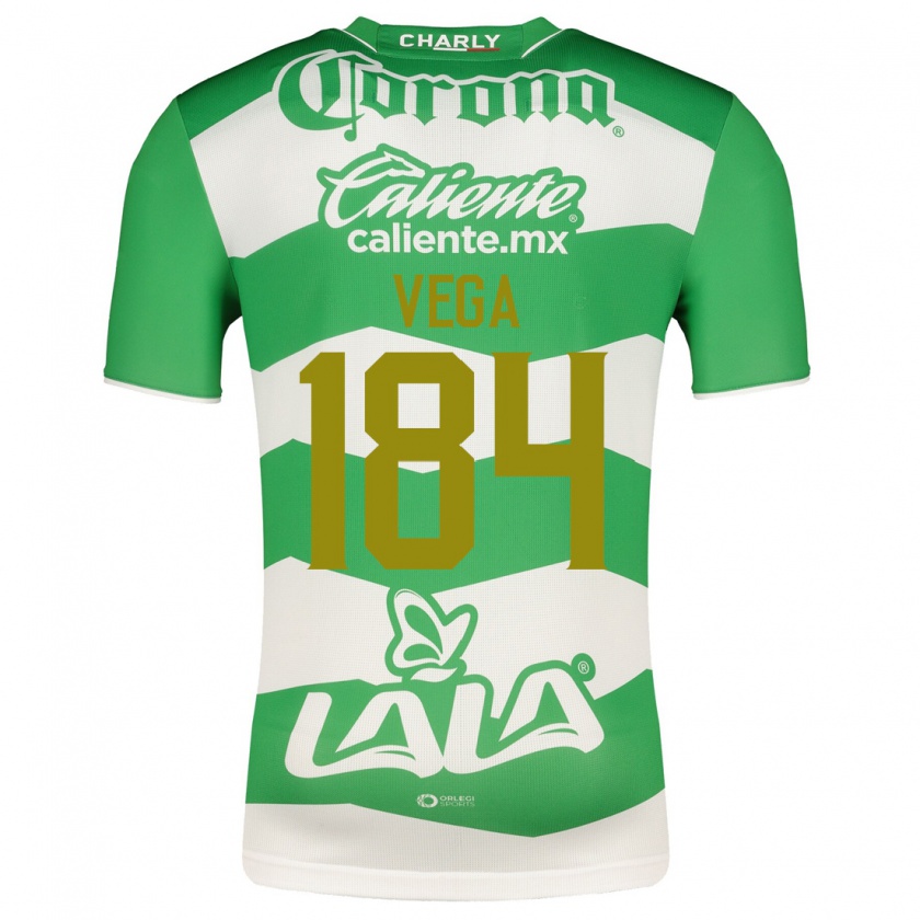 Kandiny Mujer Camiseta Luis Vega #184 Verde 1ª Equipación 2023/24 La Camisa Chile