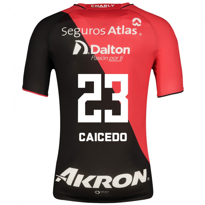 Kandiny Mujer Camiseta Jordy Caicedo #23 Negro 1ª Equipación 2023/24 La Camisa Chile