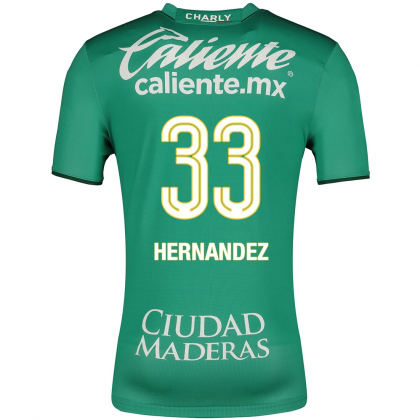 Kandiny Mujer Camiseta Pedro Hernández #33 Verde 1ª Equipación 2023/24 La Camisa Chile
