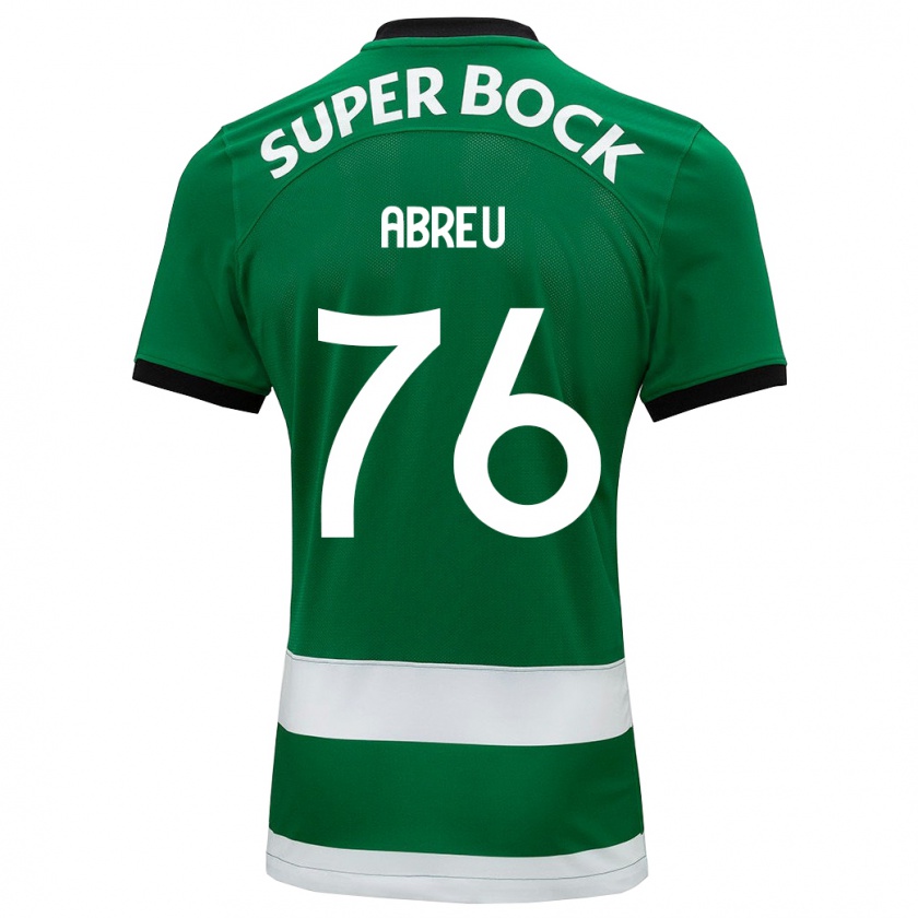 Kandiny Mujer Camiseta Diogo Abreu #76 Verde 1ª Equipación 2023/24 La Camisa Chile