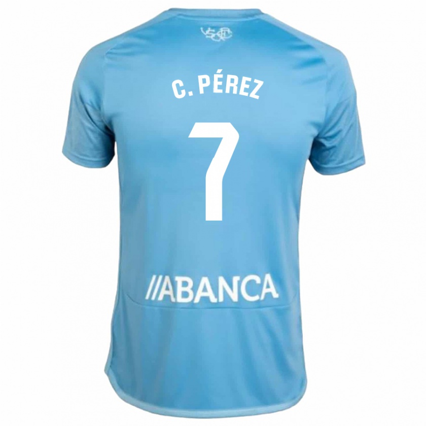 Kandiny Mujer Camiseta Carles Pérez #7 Azul 1ª Equipación 2023/24 La Camisa Chile