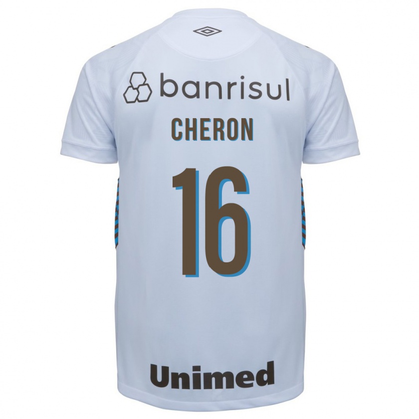 Kandiny Mujer Camiseta Bruno Cheron #16 Blanco 2ª Equipación 2023/24 La Camisa Chile