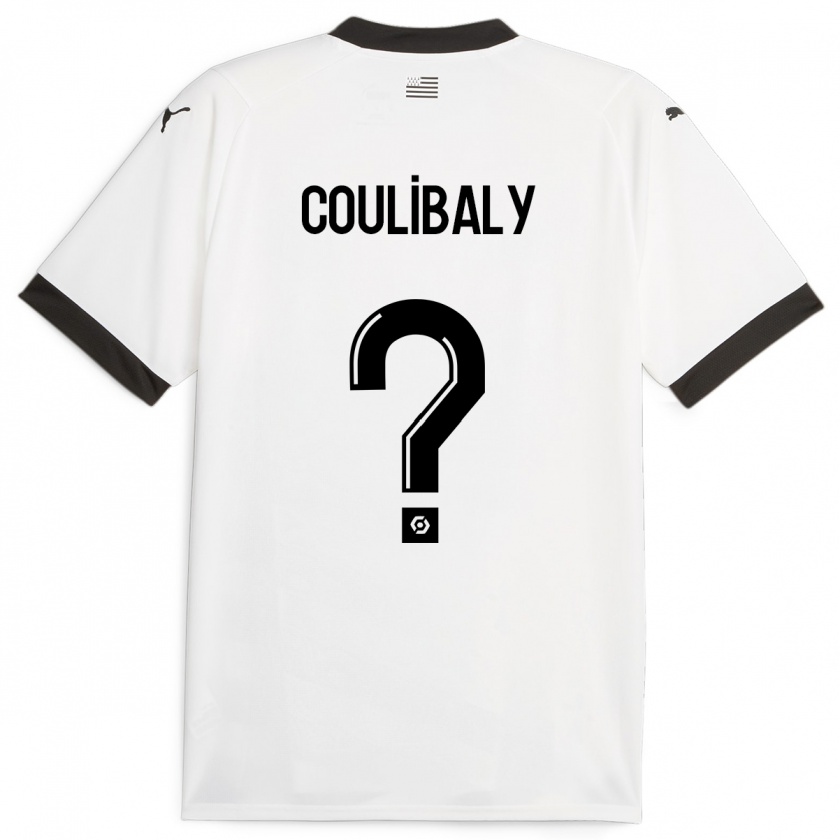 Kandiny Mujer Camiseta Joël Coulibaly #0 Blanco 2ª Equipación 2023/24 La Camisa Chile