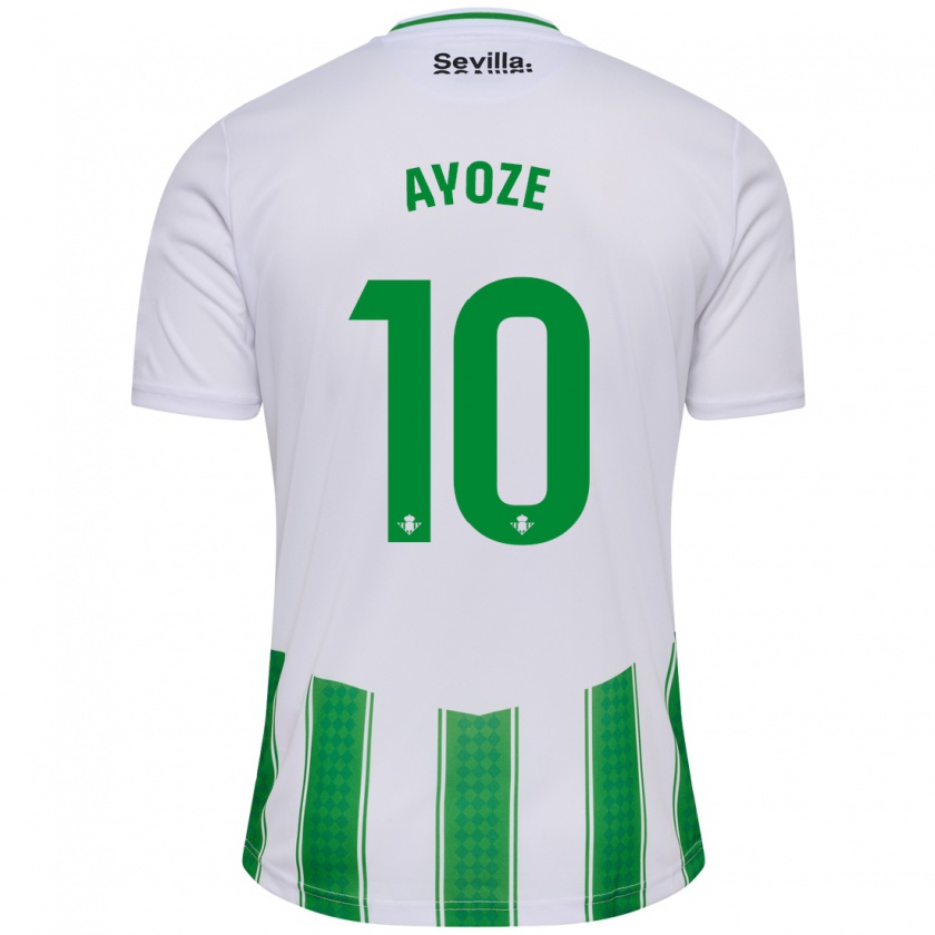 Kandiny Niño Camiseta Ayoze Pérez #10 Blanco 1ª Equipación 2023/24 La Camisa Chile