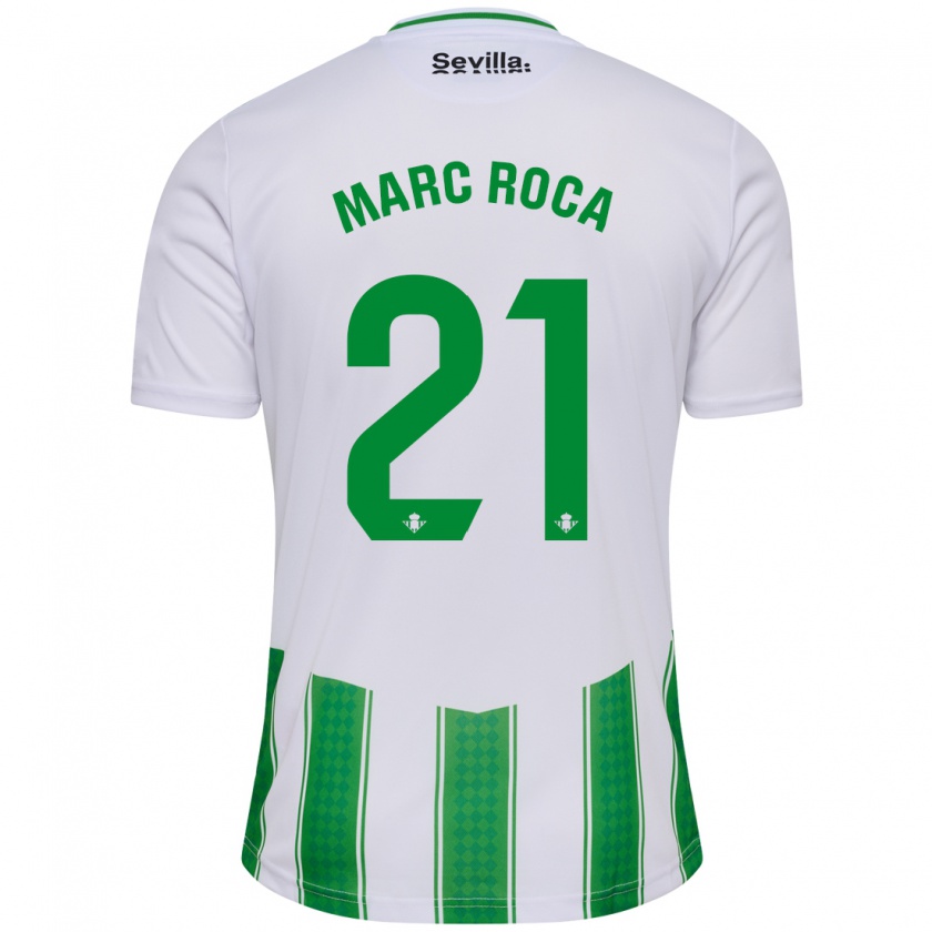 Kandiny Niño Camiseta Marc Roca #21 Blanco 1ª Equipación 2023/24 La Camisa Chile