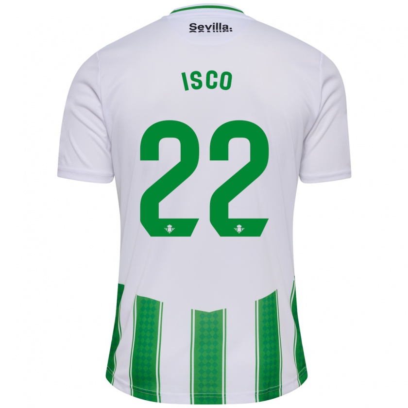 Kandiny Niño Camiseta Isco #22 Blanco 1ª Equipación 2023/24 La Camisa Chile