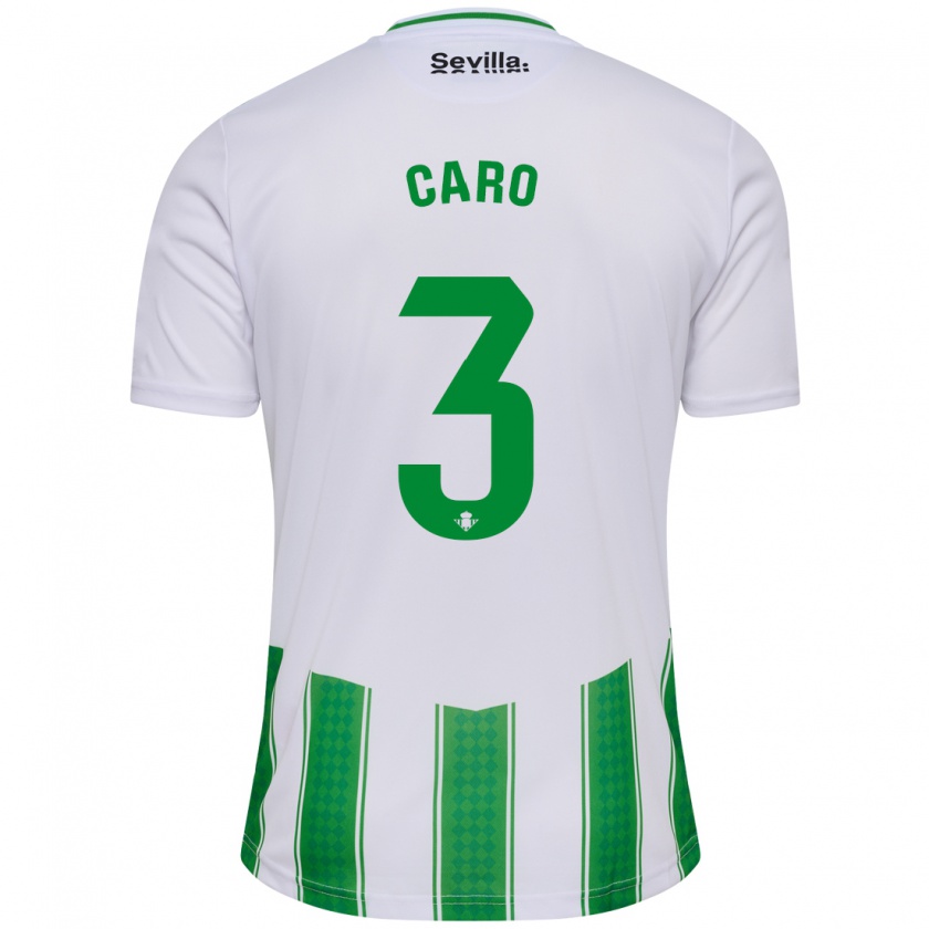 Kandiny Niño Camiseta Andrés Caro #3 Blanco 1ª Equipación 2023/24 La Camisa Chile