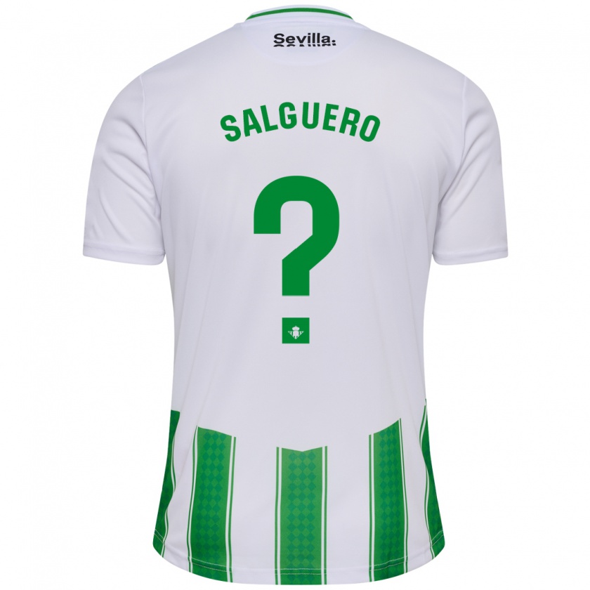 Kandiny Niño Camiseta Antonio Salguero #0 Blanco 1ª Equipación 2023/24 La Camisa Chile