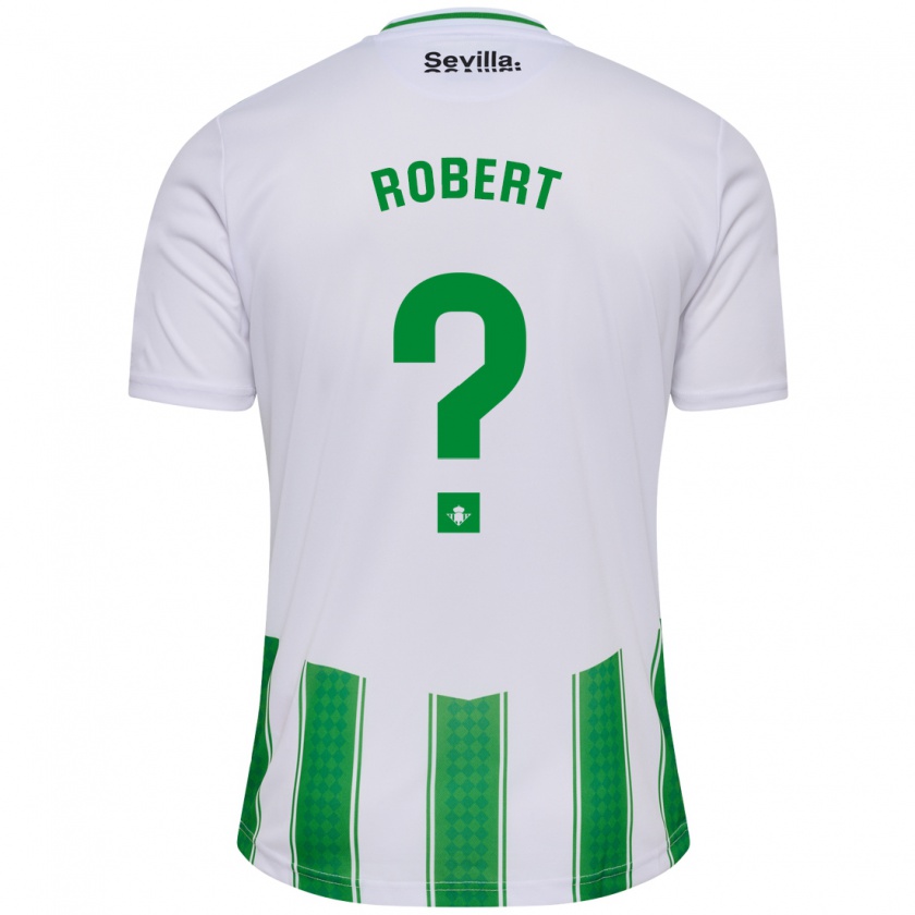 Kandiny Niño Camiseta Jaime Robert #0 Blanco 1ª Equipación 2023/24 La Camisa Chile