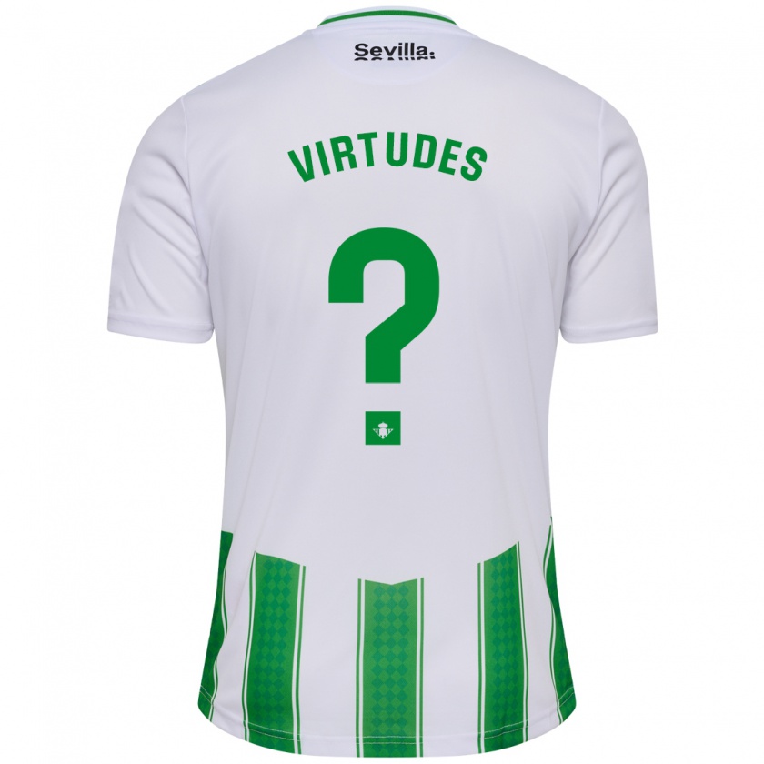 Kandiny Niño Camiseta Adrián Virtudes #0 Blanco 1ª Equipación 2023/24 La Camisa Chile