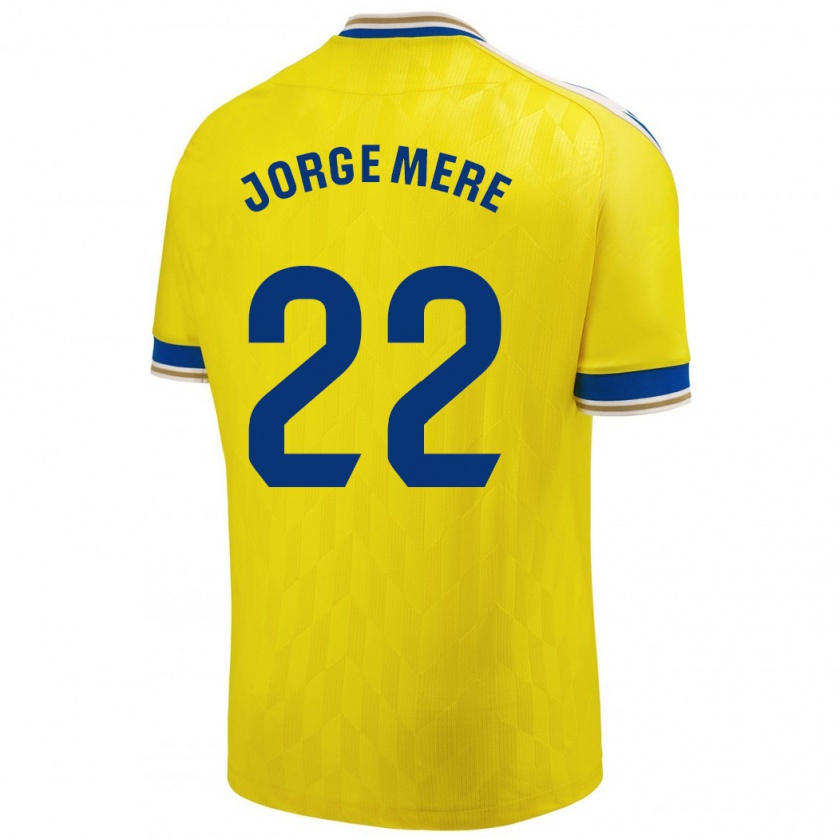 Kandiny Niño Camiseta Jorge Meré #22 Amarillo 1ª Equipación 2023/24 La Camisa Chile