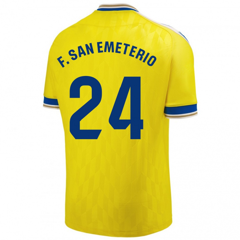 Kandiny Niño Camiseta Fede San Emeterio #24 Amarillo 1ª Equipación 2023/24 La Camisa Chile