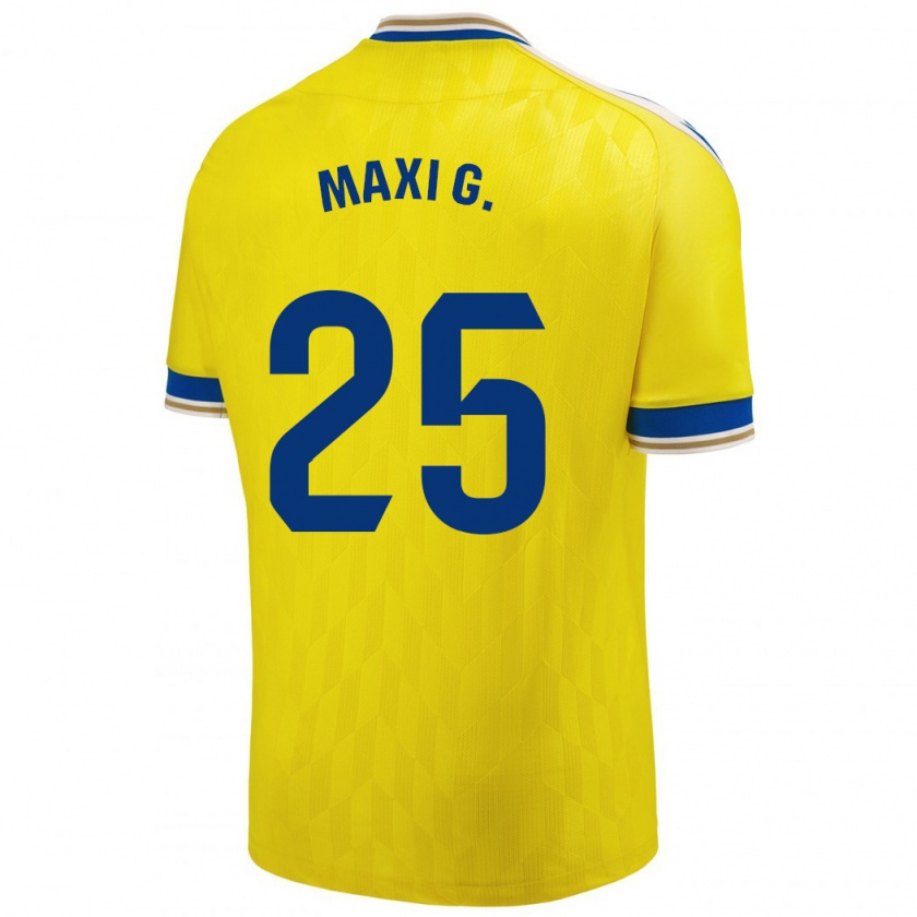 Kandiny Niño Camiseta Maxi Gómez #25 Amarillo 1ª Equipación 2023/24 La Camisa Chile