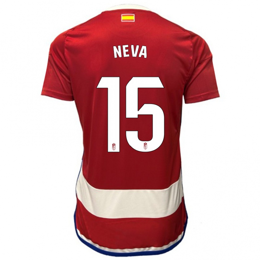 Kandiny Niño Camiseta Carlos Neva #15 Rojo 1ª Equipación 2023/24 La Camisa Chile
