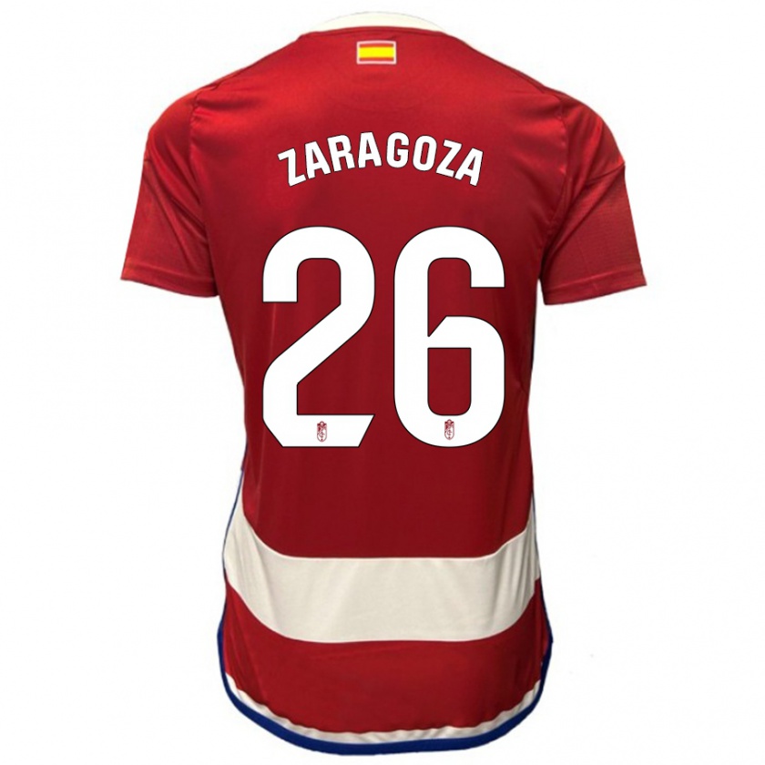 Kandiny Niño Camiseta Bryan Zaragoza #26 Rojo 1ª Equipación 2023/24 La Camisa Chile
