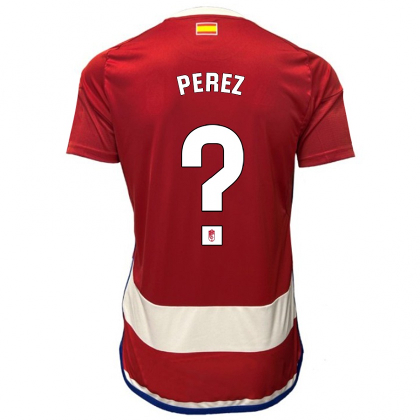 Kandiny Niño Camiseta Marco Pérez #0 Rojo 1ª Equipación 2023/24 La Camisa Chile