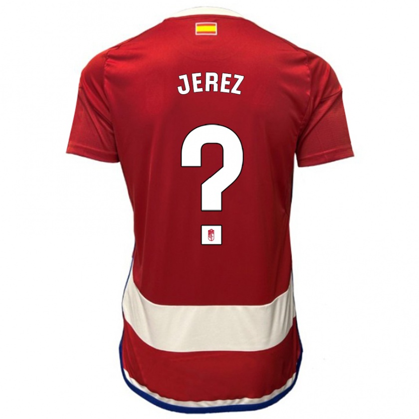 Kandiny Niño Camiseta Adrián Jerez #0 Rojo 1ª Equipación 2023/24 La Camisa Chile