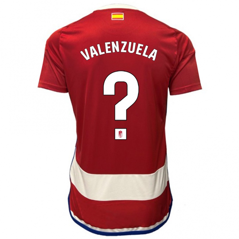 Kandiny Niño Camiseta Adrián Valenzuela #0 Rojo 1ª Equipación 2023/24 La Camisa Chile