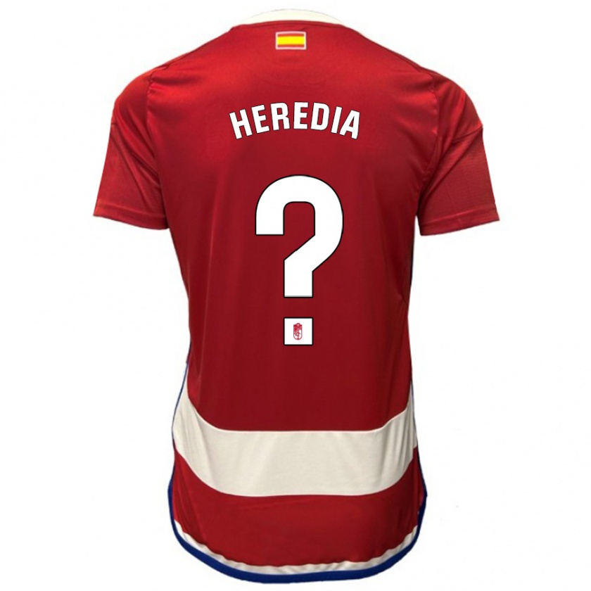 Kandiny Niño Camiseta Adri Heredia #0 Rojo 1ª Equipación 2023/24 La Camisa Chile