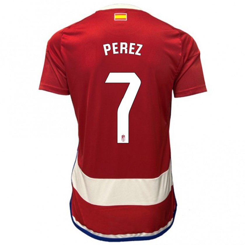 Kandiny Niño Camiseta Laura Pérez #7 Rojo 1ª Equipación 2023/24 La Camisa Chile