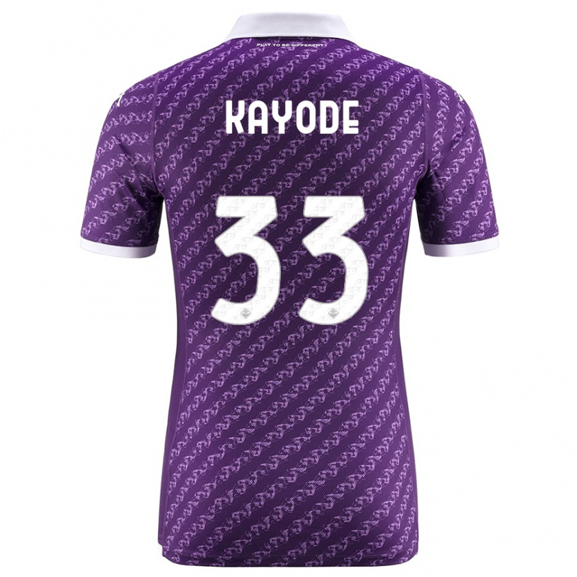 Kandiny Niño Camiseta Michael Kayode #33 Violeta 1ª Equipación 2023/24 La Camisa Chile
