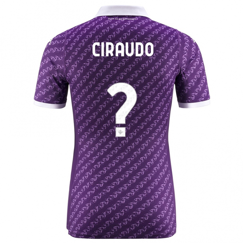 Kandiny Niño Camiseta Alessio Ciraudo #0 Violeta 1ª Equipación 2023/24 La Camisa Chile