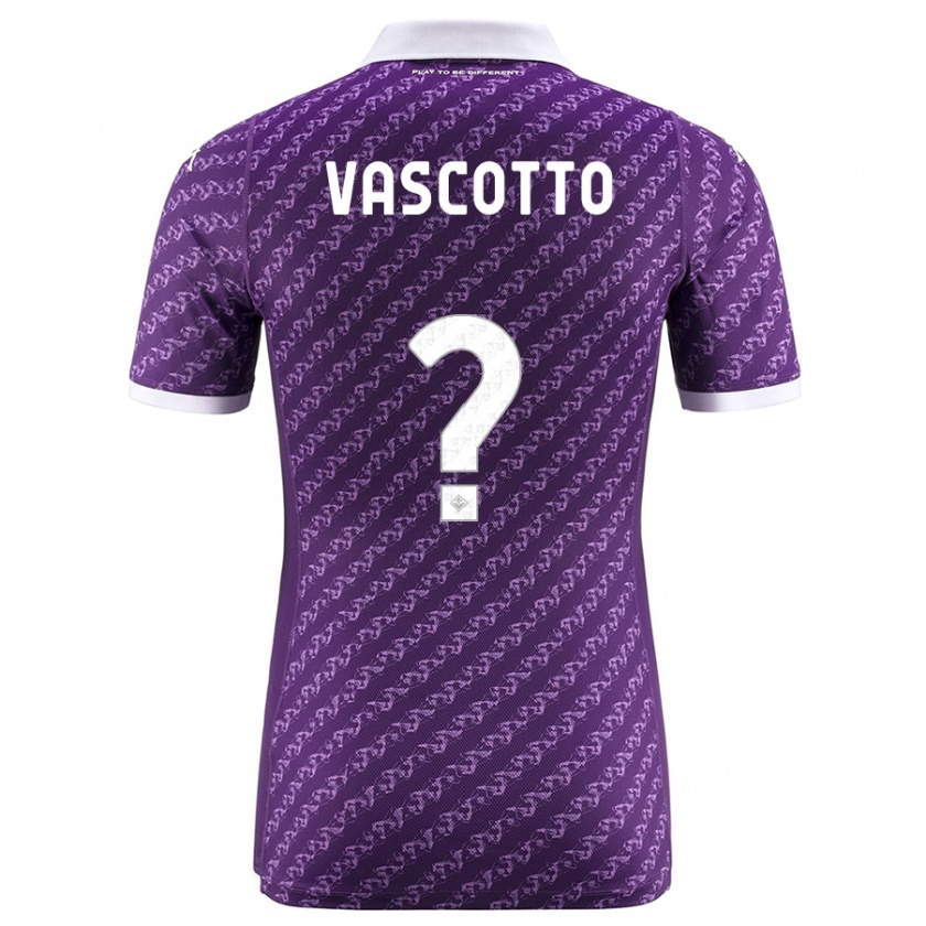 Kandiny Niño Camiseta Edoardo Vascotto #0 Violeta 1ª Equipación 2023/24 La Camisa Chile