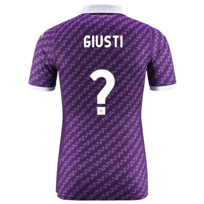 Kandiny Niño Camiseta Edoardo Giusti #0 Violeta 1ª Equipación 2023/24 La Camisa Chile