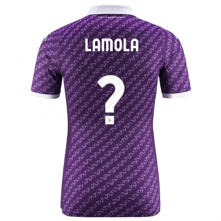 Kandiny Niño Camiseta Lorenzo Lamola #0 Violeta 1ª Equipación 2023/24 La Camisa Chile