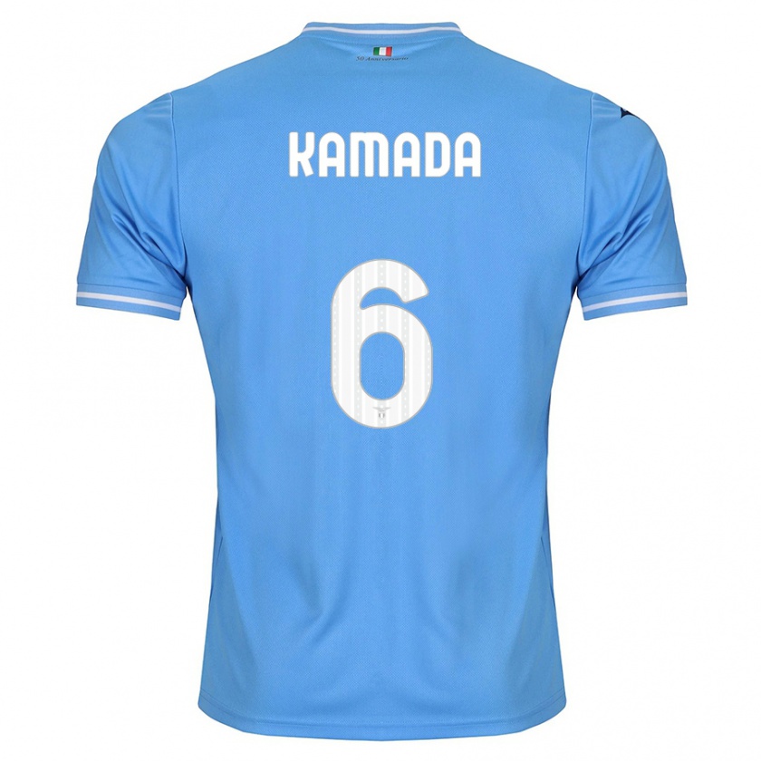 Kandiny Niño Camiseta Daichi Kamada #6 Azul 1ª Equipación 2023/24 La Camisa Chile