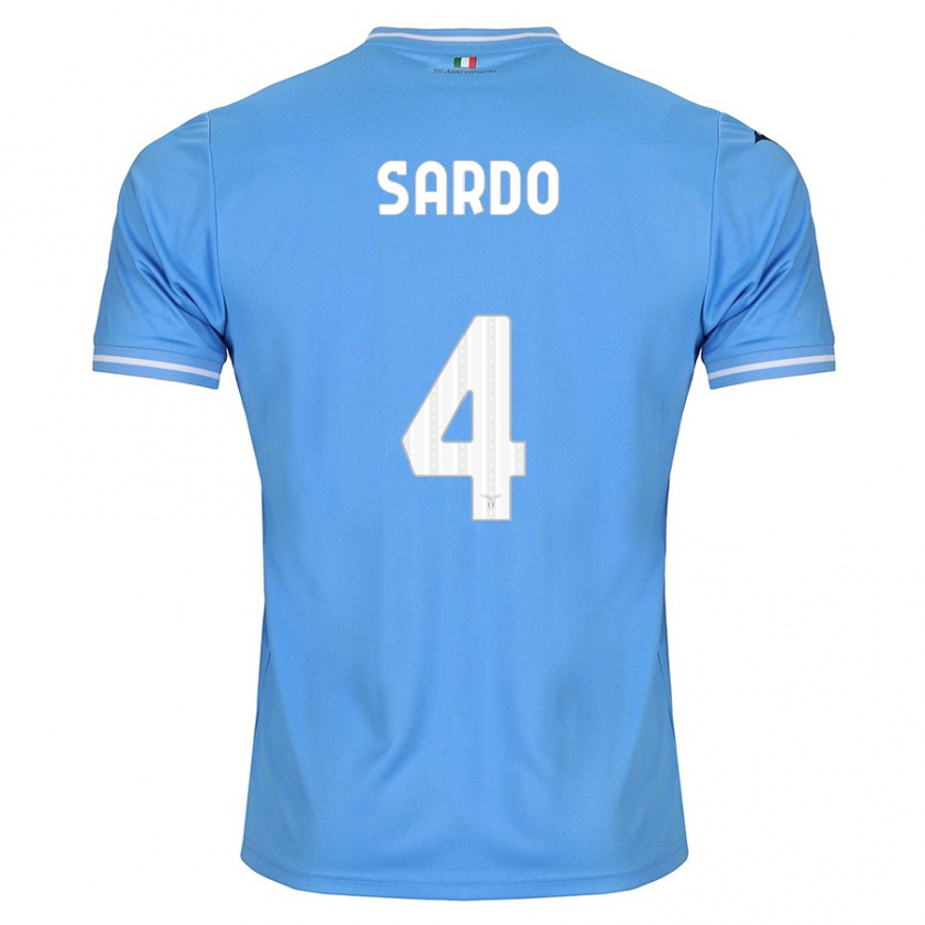 Kandiny Niño Camiseta Jacopo Sardo #4 Azul 1ª Equipación 2023/24 La Camisa Chile