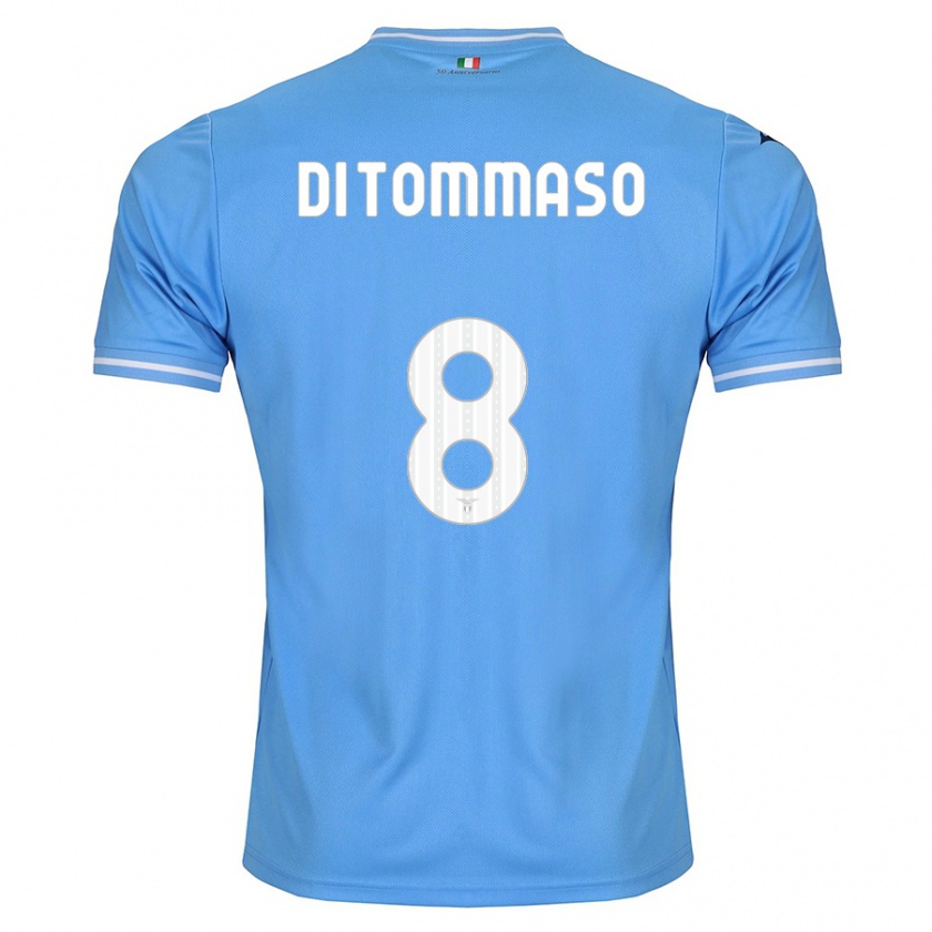 Kandiny Niño Camiseta Leonardo Di Tommaso #8 Azul 1ª Equipación 2023/24 La Camisa Chile