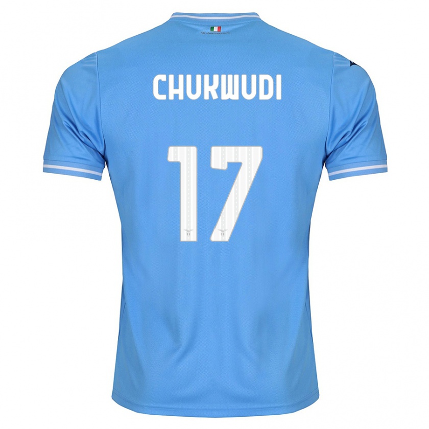 Kandiny Niño Camiseta Ogonna Franca Chukwudi #17 Azul 1ª Equipación 2023/24 La Camisa Chile