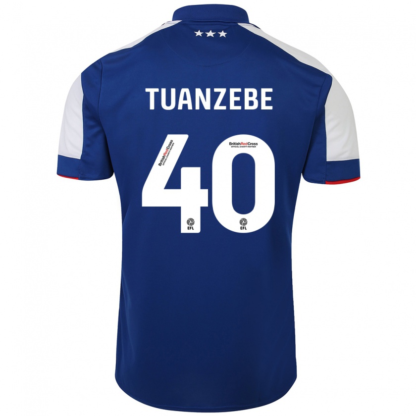 Kandiny Niño Camiseta Axel Tuanzebe #40 Azul 1ª Equipación 2023/24 La Camisa Chile