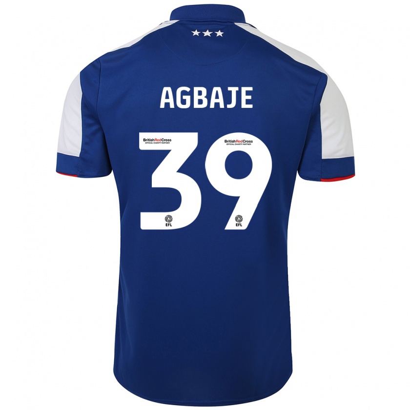 Kandiny Niño Camiseta Edwin Agbaje #39 Azul 1ª Equipación 2023/24 La Camisa Chile