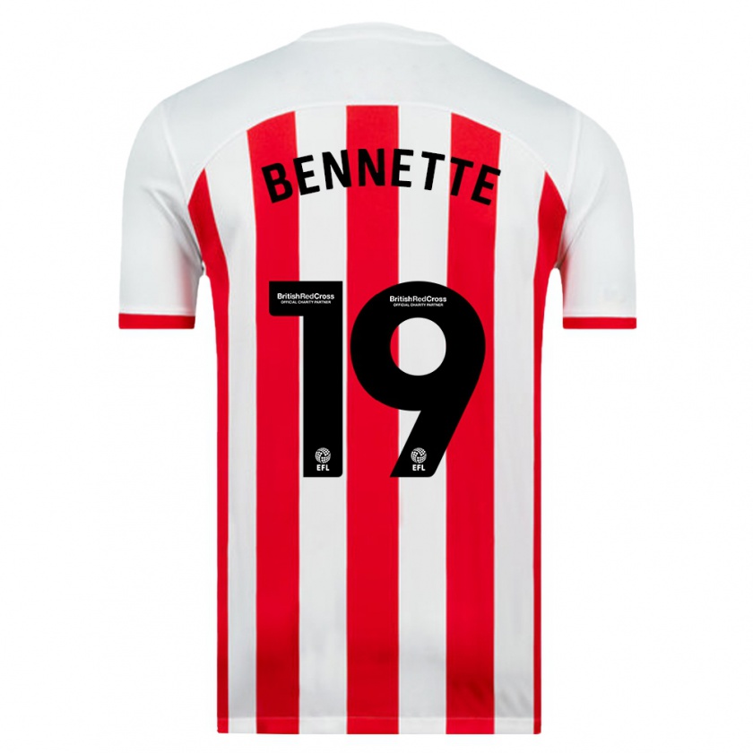 Kandiny Niño Camiseta Jewison Bennette #19 Blanco 1ª Equipación 2023/24 La Camisa Chile