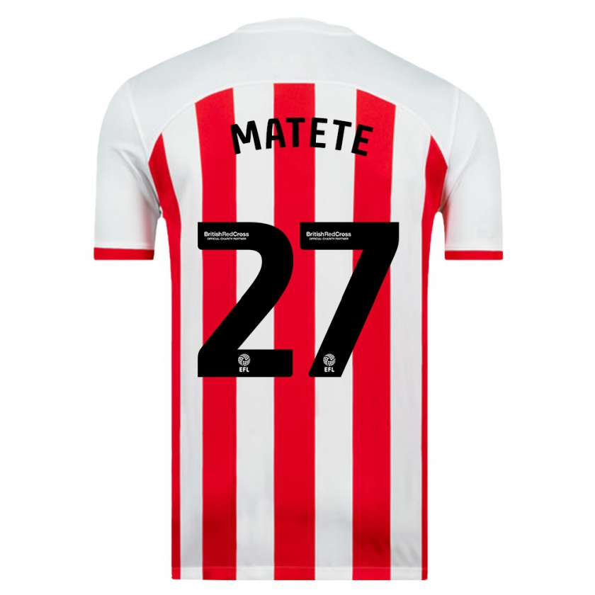 Kandiny Niño Camiseta Jay Matete #27 Blanco 1ª Equipación 2023/24 La Camisa Chile