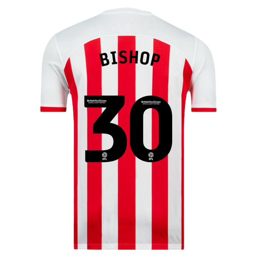 Kandiny Niño Camiseta Nathan Bishop #30 Blanco 1ª Equipación 2023/24 La Camisa Chile