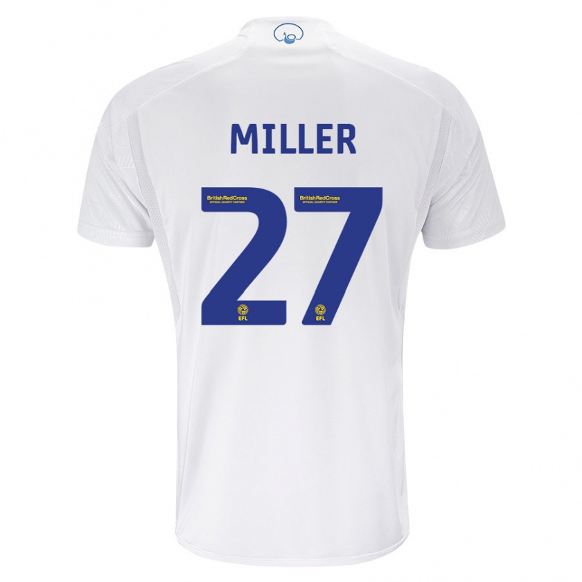 Kandiny Niño Camiseta Amari Miller #27 Blanco 1ª Equipación 2023/24 La Camisa Chile