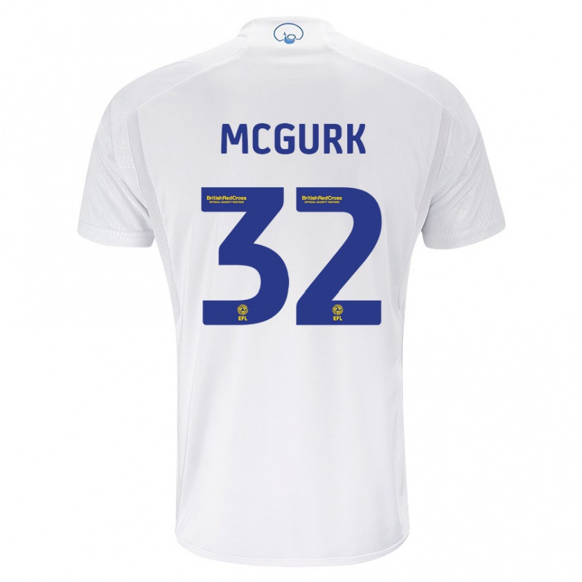 Kandiny Niño Camiseta Sean Mcgurk #32 Blanco 1ª Equipación 2023/24 La Camisa Chile