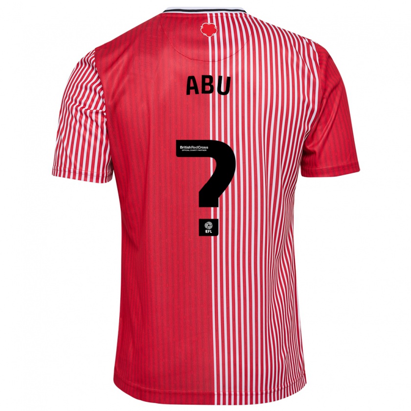Kandiny Niño Camiseta Derrick Abu #0 Rojo 1ª Equipación 2023/24 La Camisa Chile