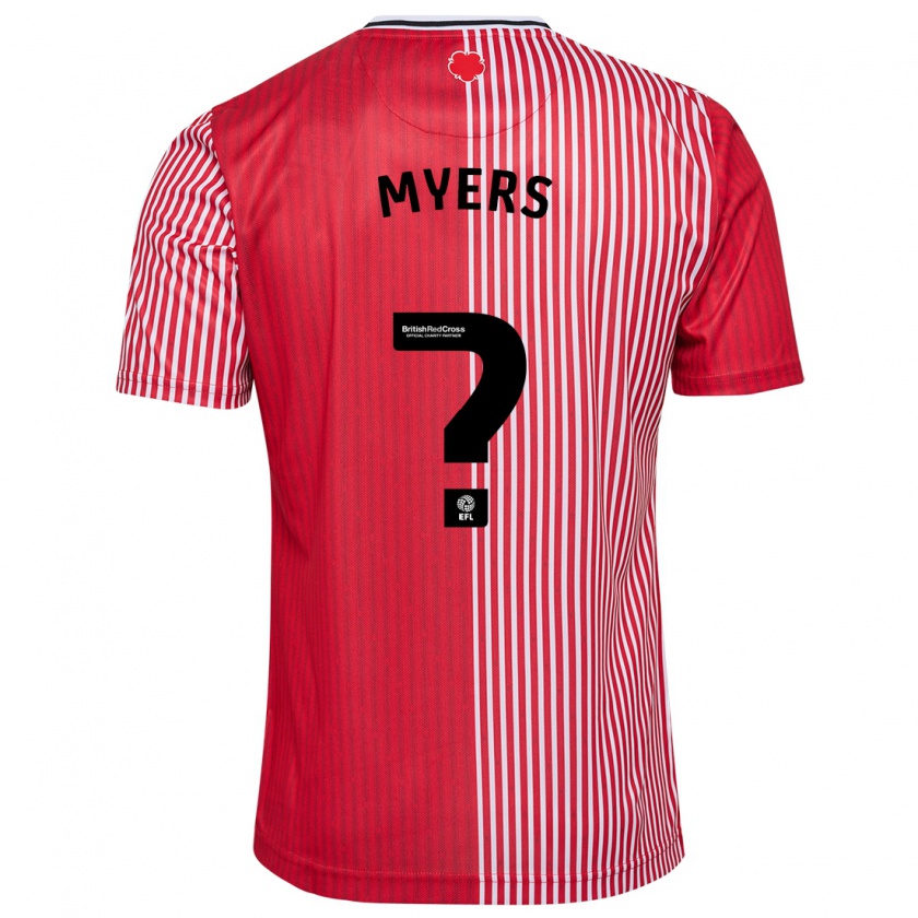 Kandiny Niño Camiseta Tevin Myers #0 Rojo 1ª Equipación 2023/24 La Camisa Chile