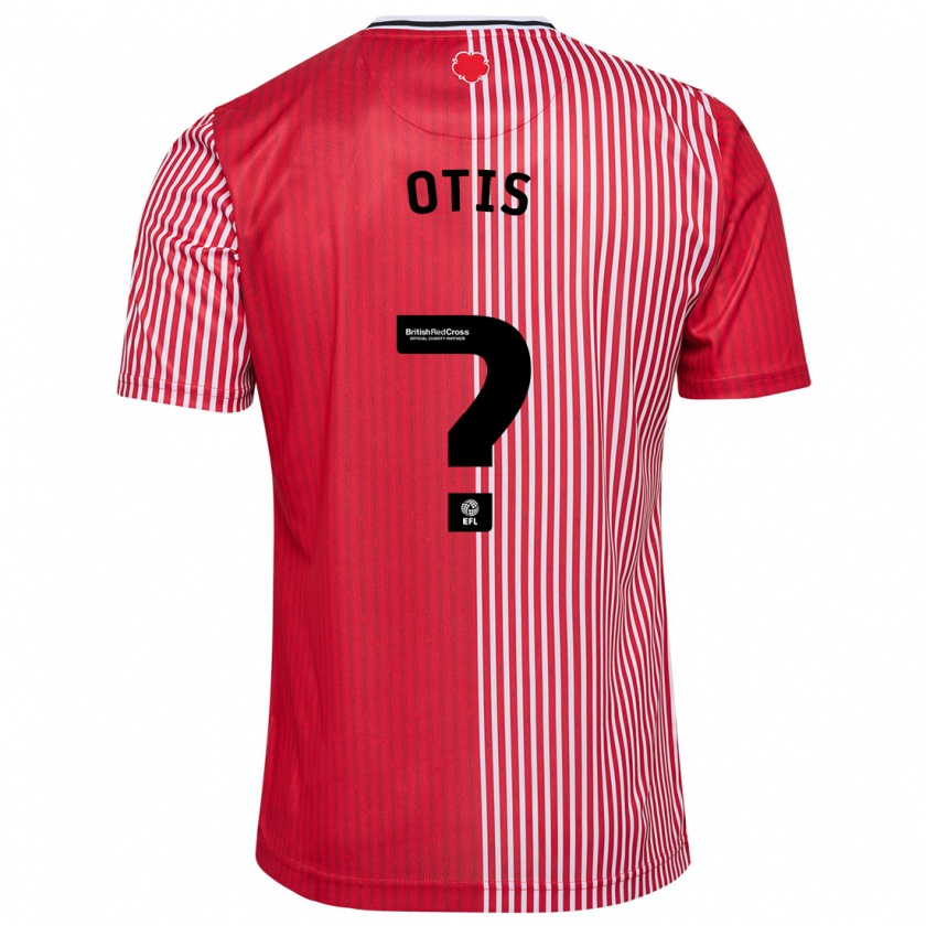 Kandiny Niño Camiseta Lewis Otis #0 Rojo 1ª Equipación 2023/24 La Camisa Chile