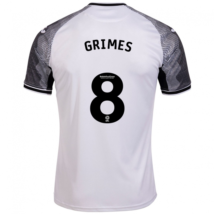 Kandiny Niño Camiseta Matt Grimes #8 Blanco 1ª Equipación 2023/24 La Camisa Chile