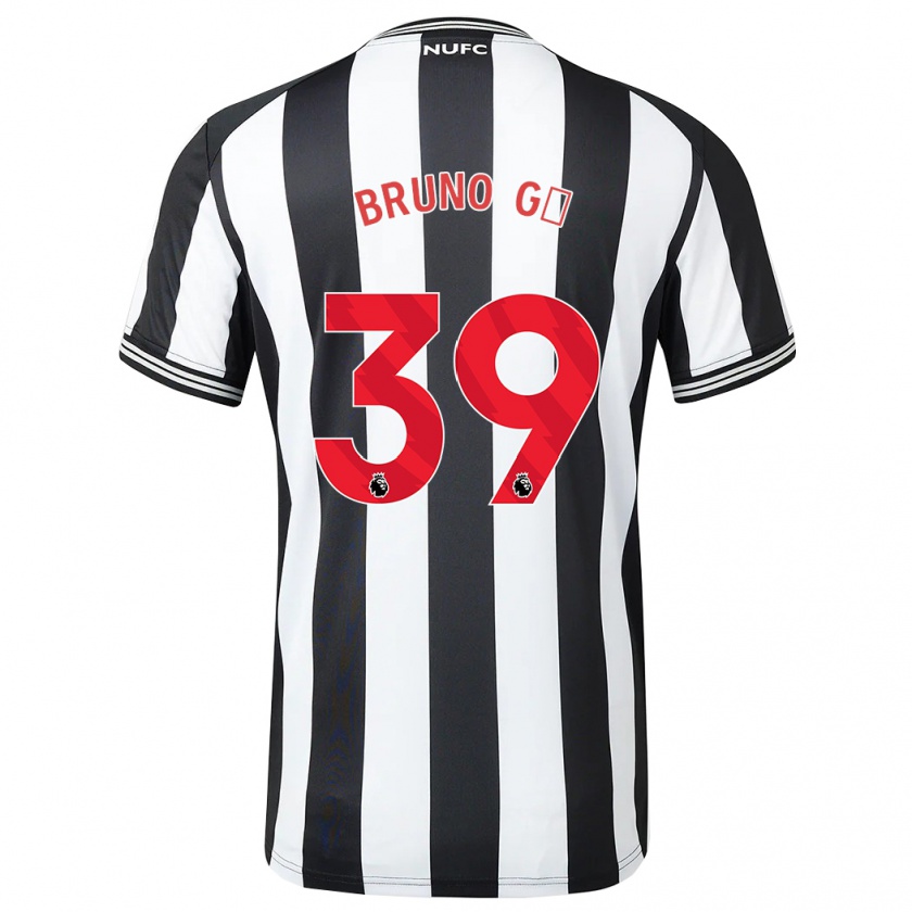 Kandiny Niño Camiseta Bruno Guimarães #39 Blanco Negro 1ª Equipación 2023/24 La Camisa Chile