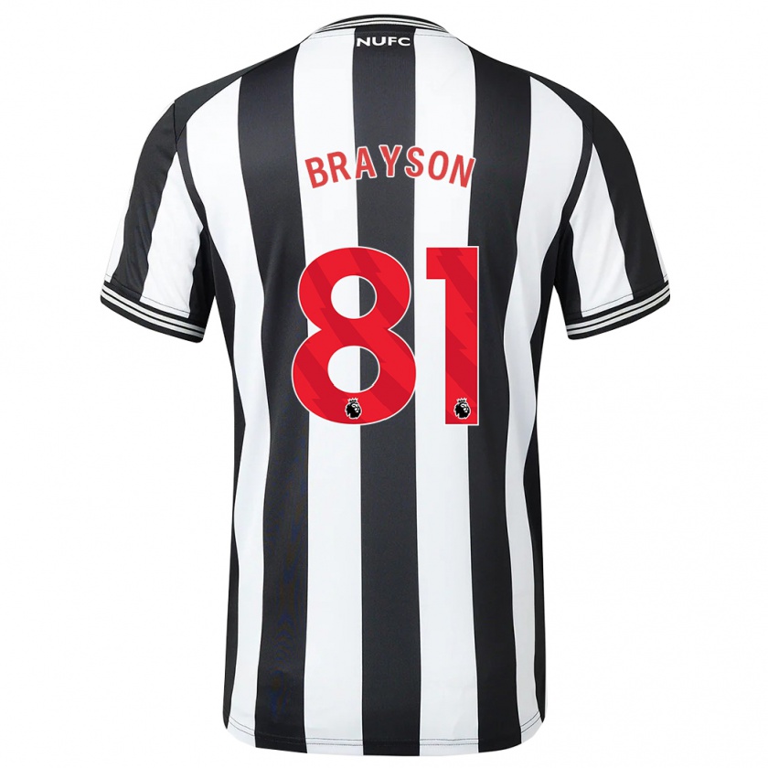 Kandiny Niño Camiseta Joe Brayson #81 Blanco Negro 1ª Equipación 2023/24 La Camisa Chile