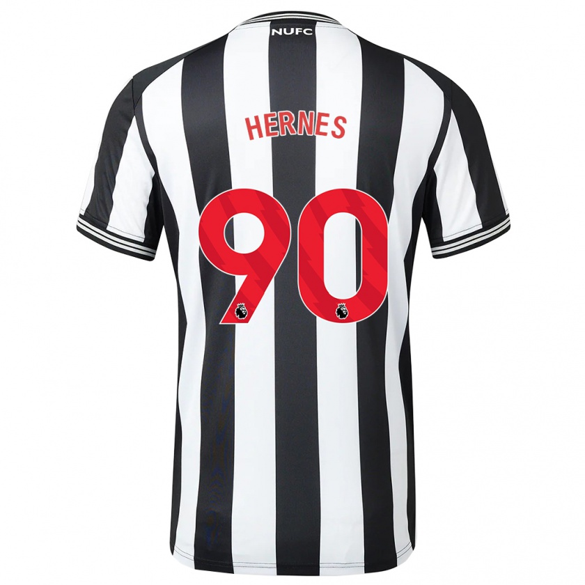 Kandiny Niño Camiseta Travis Hernes #90 Blanco Negro 1ª Equipación 2023/24 La Camisa Chile