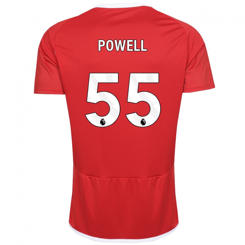 Kandiny Niño Camiseta Josh Powell #55 Rojo 1ª Equipación 2023/24 La Camisa Chile