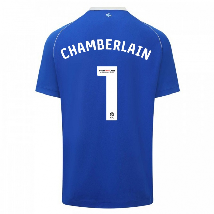 Kandiny Niño Camiseta Ceryn Chamberlain #1 Azul 1ª Equipación 2023/24 La Camisa Chile